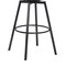 Armen Living Athena 27" Swivel Black Wood Counter Stool in Gray Faux Leather with Black Metal LCATBABLKGRY26 - alternate 9